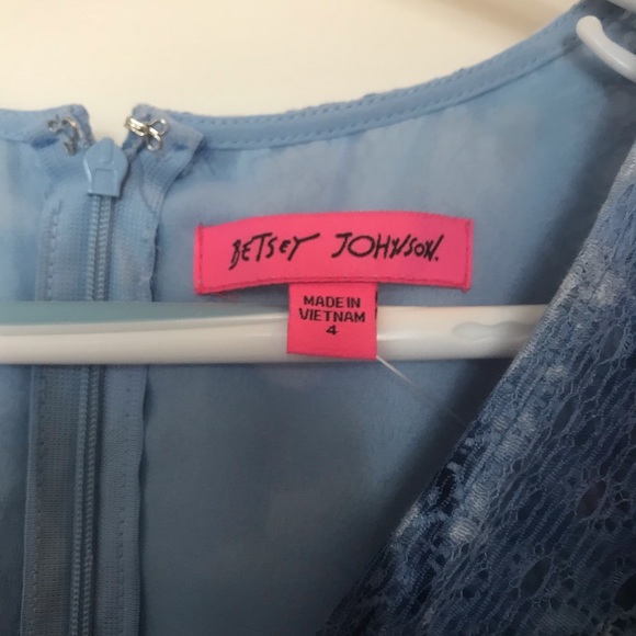 Betsey Johnson Denim-Blue Patchwork-Look Boho Dress - Picture 5 of 5